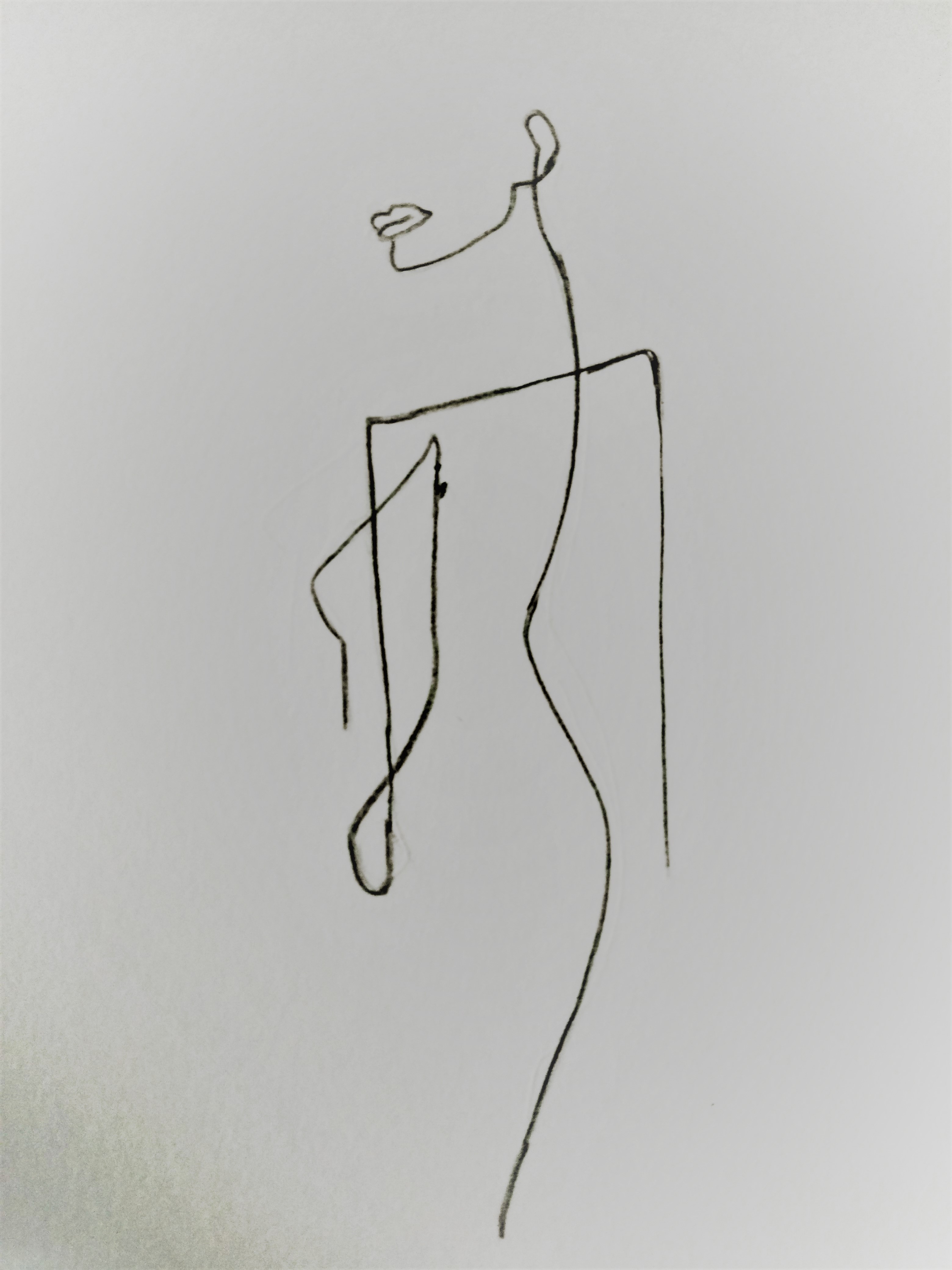 easy line art of women